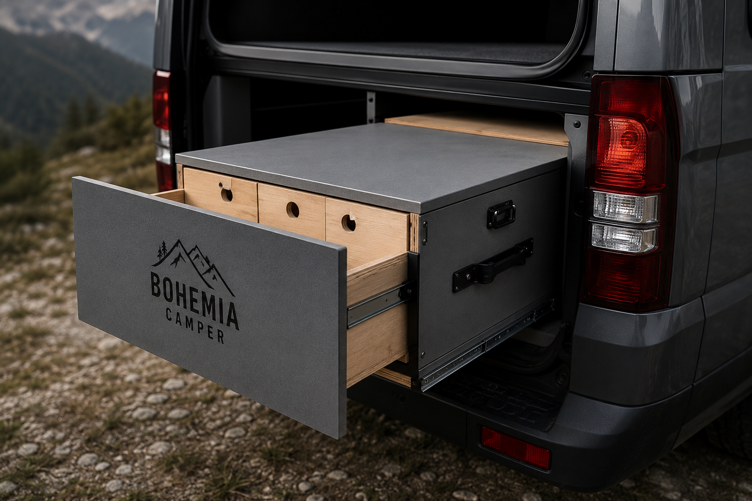 Výsuvný úložný modul Bohemia Camper